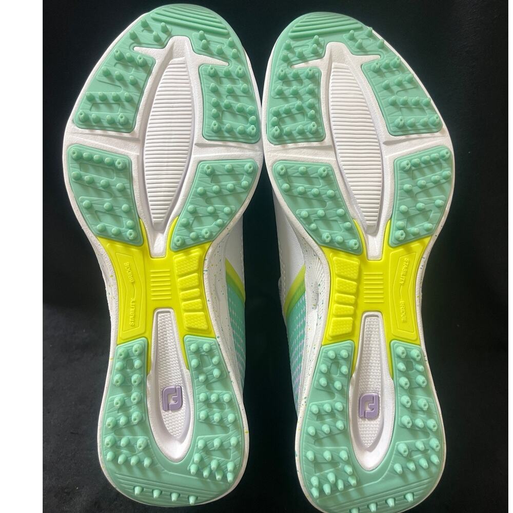 FootJoy Women's Fuel Golf Shoes - White/Green NWT SZ 7.5 - Picture 3 of 8